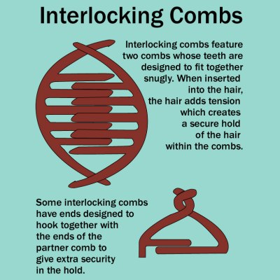 Interlocking combs for hair