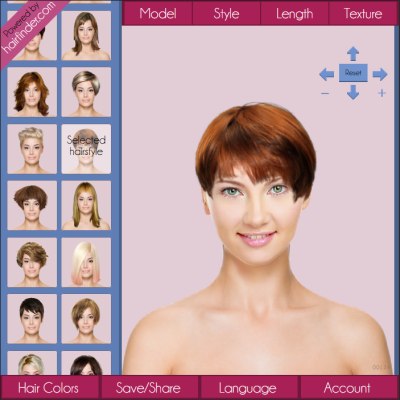 App to try short hairstyles