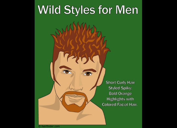 Wild hairstyle for men