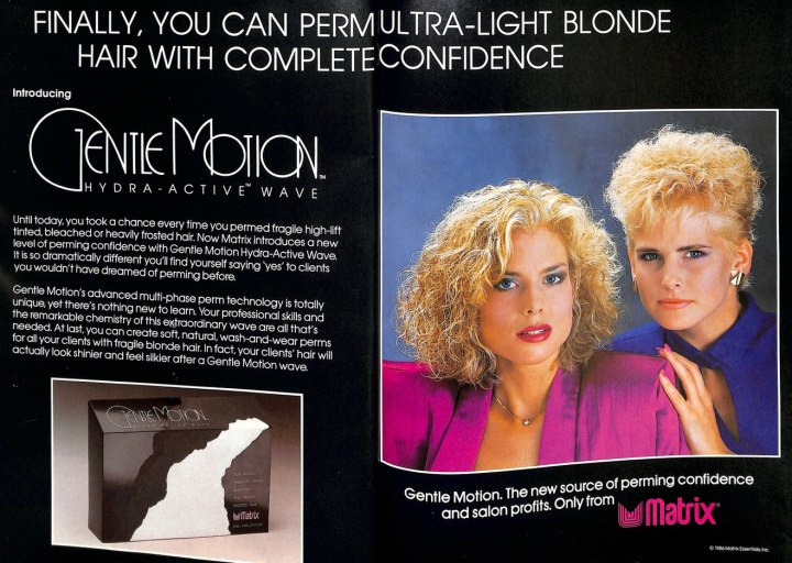 Vintage 1980s ad - Gentle Motion perming