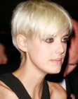 Agyness Deyn wearing her blonde hair short in a pixie