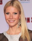 Gwyneth Paltrow with her hair past her shoulders and swept to one side