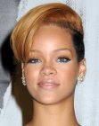 Rihanna's short hair with buzzed sides