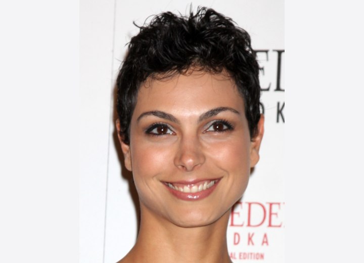 Morena Baccarin - Pixie cut for curly hair