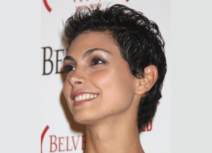 Morena Baccarin - Trendy and very short pixie cut