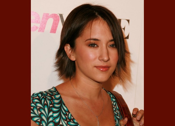 Zelda Williams with razor-cut hair