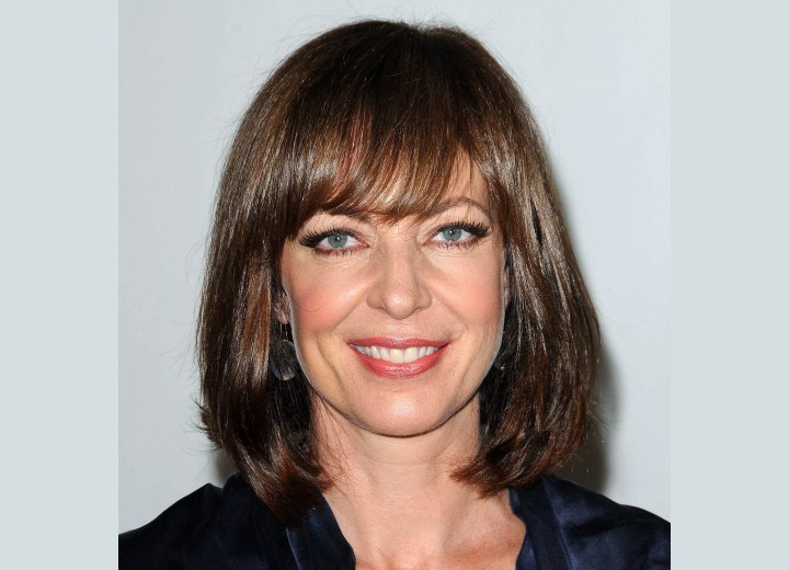Allison Janney wearing her hair in a long bob or lob