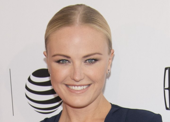 Malin Akerman with sleeked hair