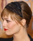 Vanessa Paradis sporting an updo with a headband