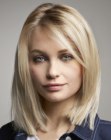 simple semi-short hair
