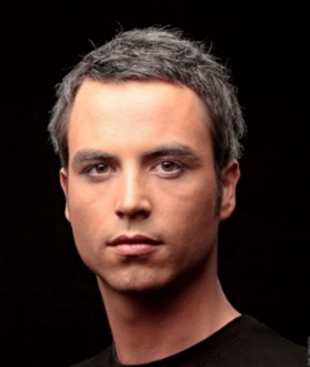 Masculine hairstyle with the hair cropped close to the head