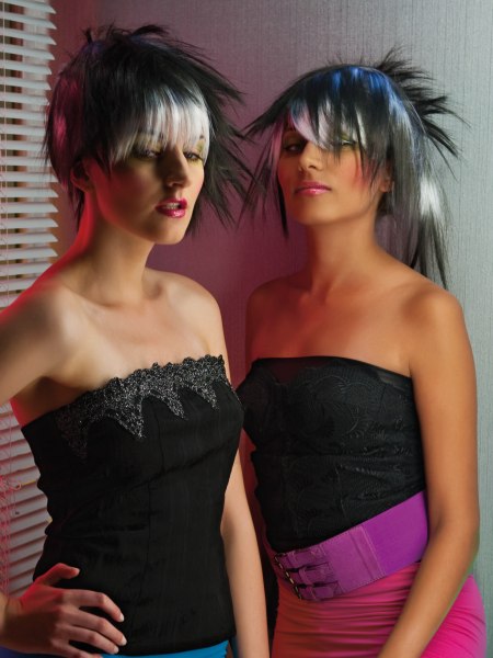 Platinum hair with a silver metallic shine