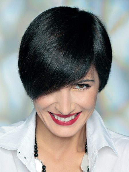 Professional short women's haircut for the office