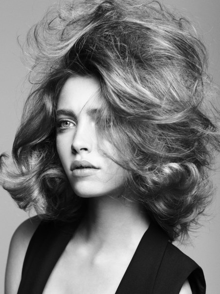 Long deconstructed hairstyle