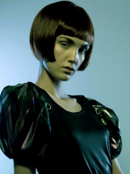 Modern short bob with sharp, clean cutting lines