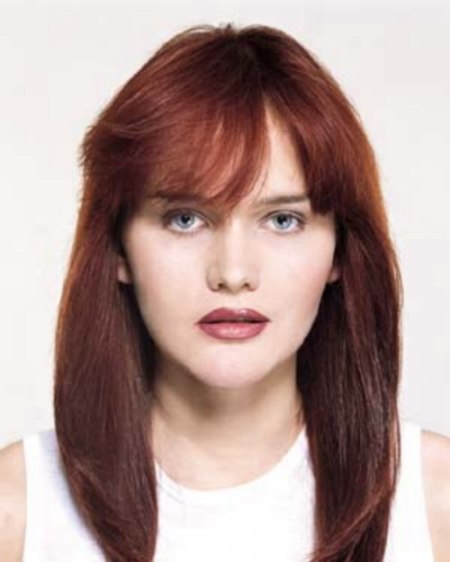 Casual long hairstyle with soft and satiny hair