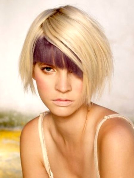 A-line bob with a darker fringe