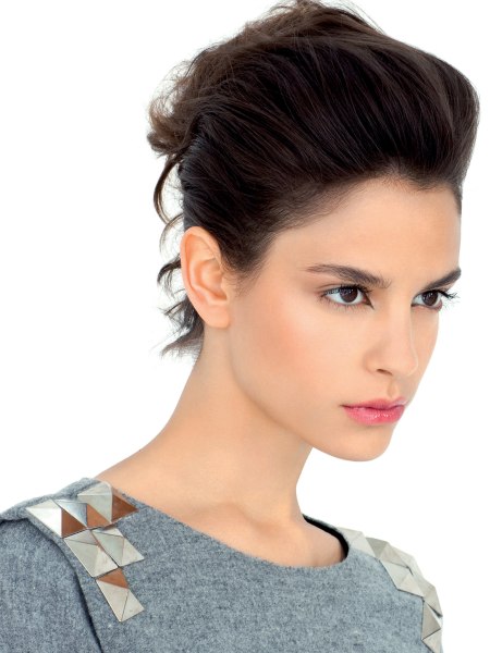 Updo for medium-length hair