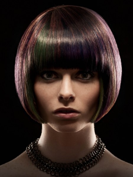 Smooth short bob with a curved silhouette