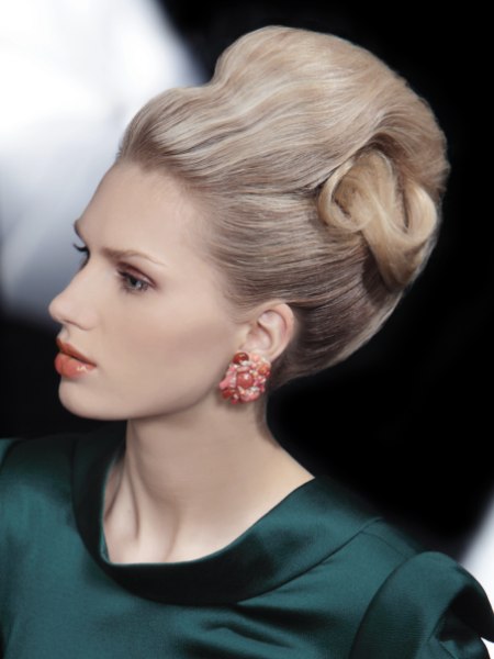 Vintage up-style with a French roll