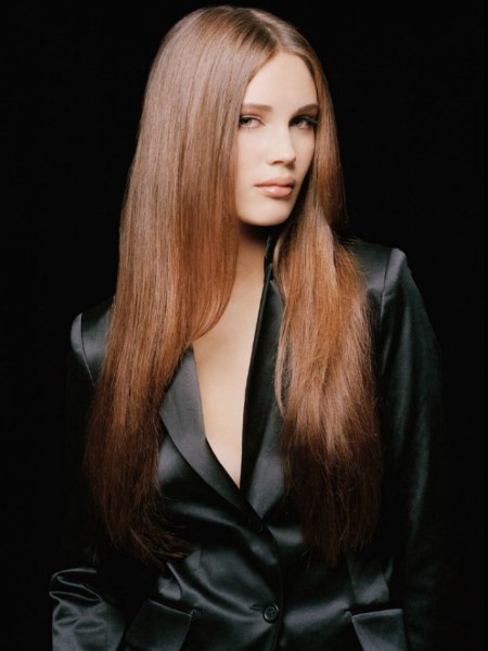 Very long hair with shine and tapering