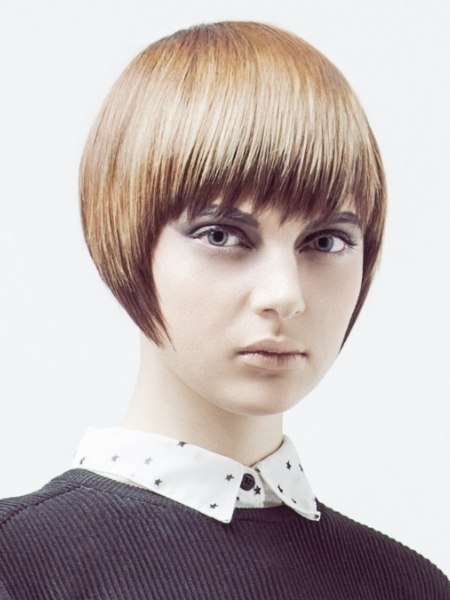 Smooth, flawless short hair that hugs the face