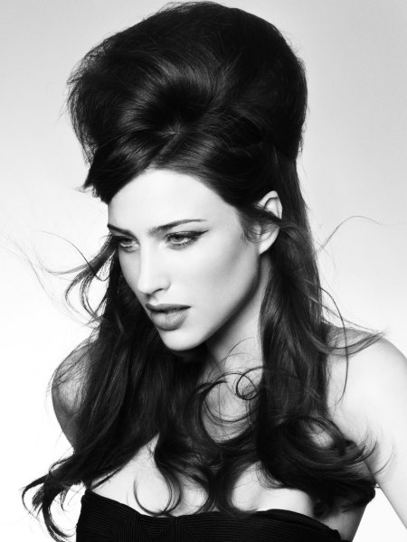 Vintage partial updo with modern elements