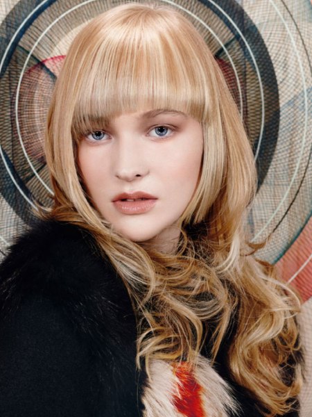 Slanted bangs