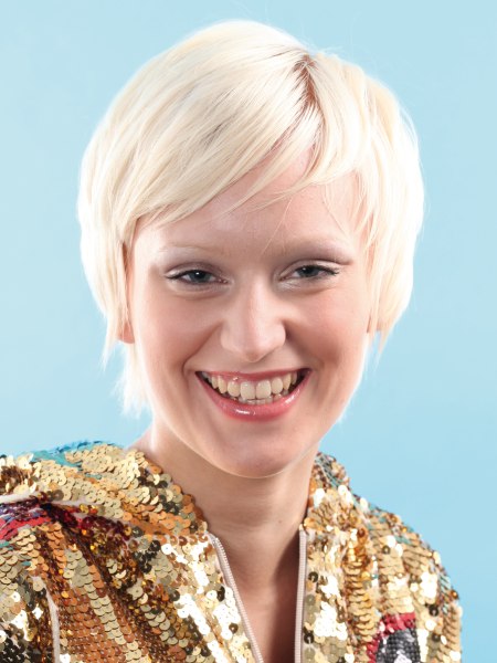 Short layered hair with a youthful appeal