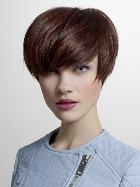 Pixie cut with volume on top of the head