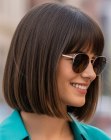 Sleek collar-length bob