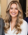Long hair with golden waves