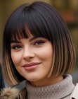 Short bob that is longer in front