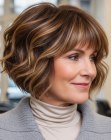 Angled bob for women over 50