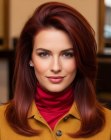 Long hair with autumn colors