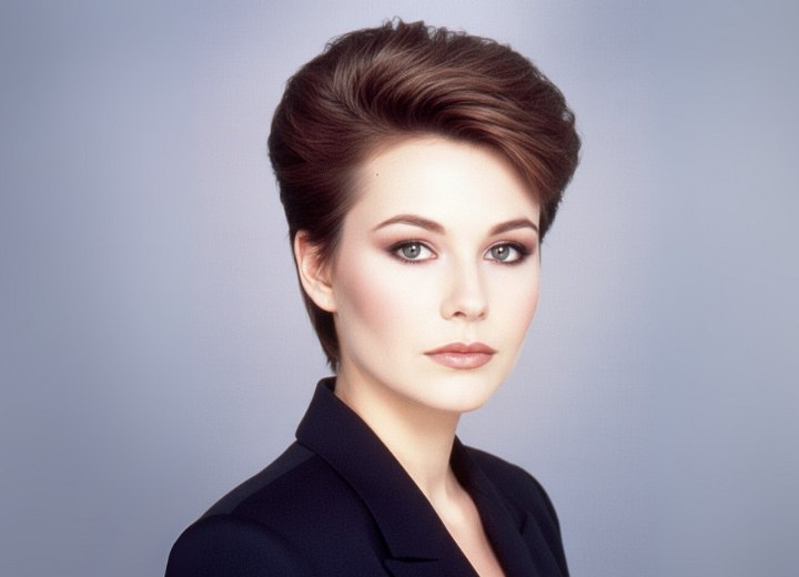 Very short eighties era hairstyle