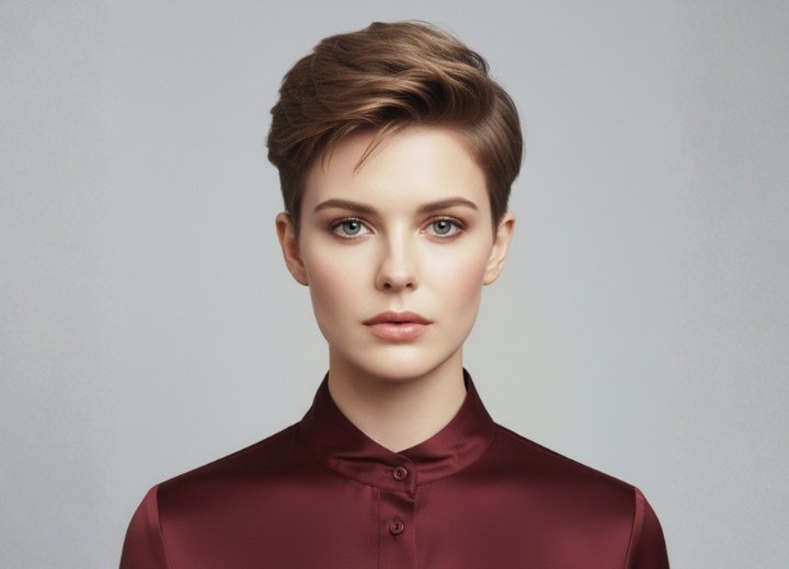 1980s haircut with a buzzed nape