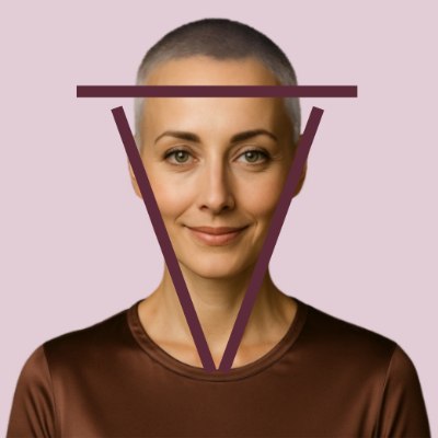 Inverted triangle shaped face