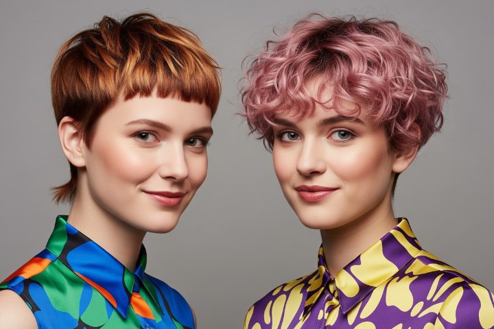Girls who are sporting flattering pixie cuts