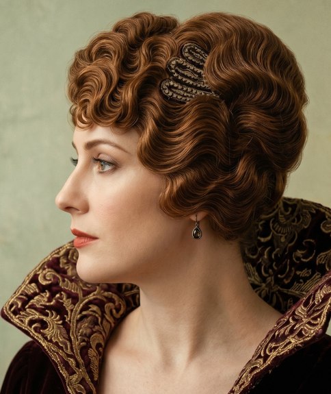 The hair of a modern woman in 1914