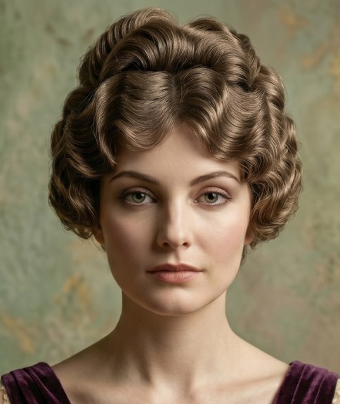 Elegant, wavy vintage hairstyle from 1914