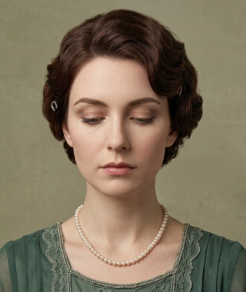 Fashionable early twentieth-century hairstyle