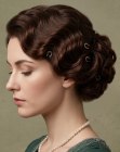 Softly waved chignon
