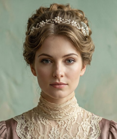 Romantic hairstyle from 1915