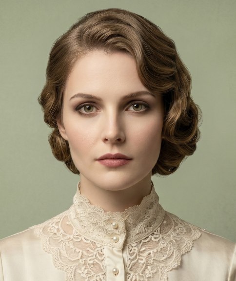 Neat and refined updo with smooth waves