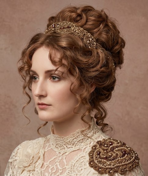 Romantic high chignon