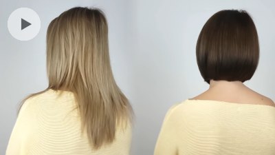 Hair color and length transformation