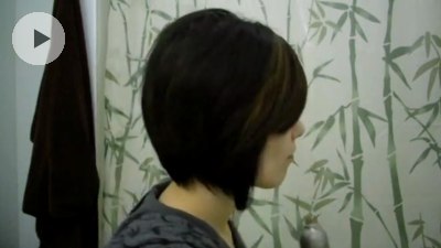 How to blow-dry an angled bob