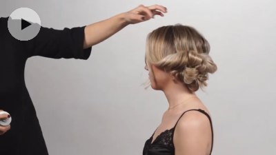 Side bubble updo