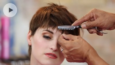 How to cut textured bangs with a razor